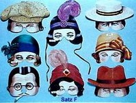 Viktorianische Halbmasken - Satz F