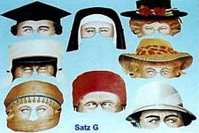 Viktorianische Halbmasken - Satz G